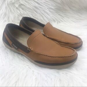 𝅺CROCS Loafer Wrap ColorLite Shoe Tan Slip On 8